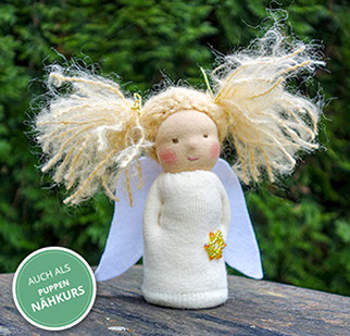 Puppen nach Waldorf Art, Nähkurs Puppen Engel, Susis Puppenglueck