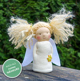 Puppen nach Waldorf Art, Nähkurs Puppen Engel, Susis Puppenglueck